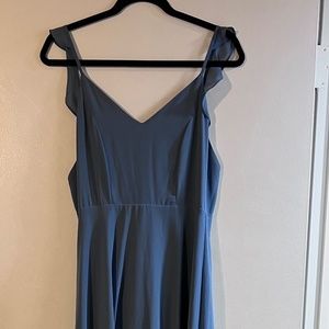 Lulus Maxi Dress Slate Blue Small